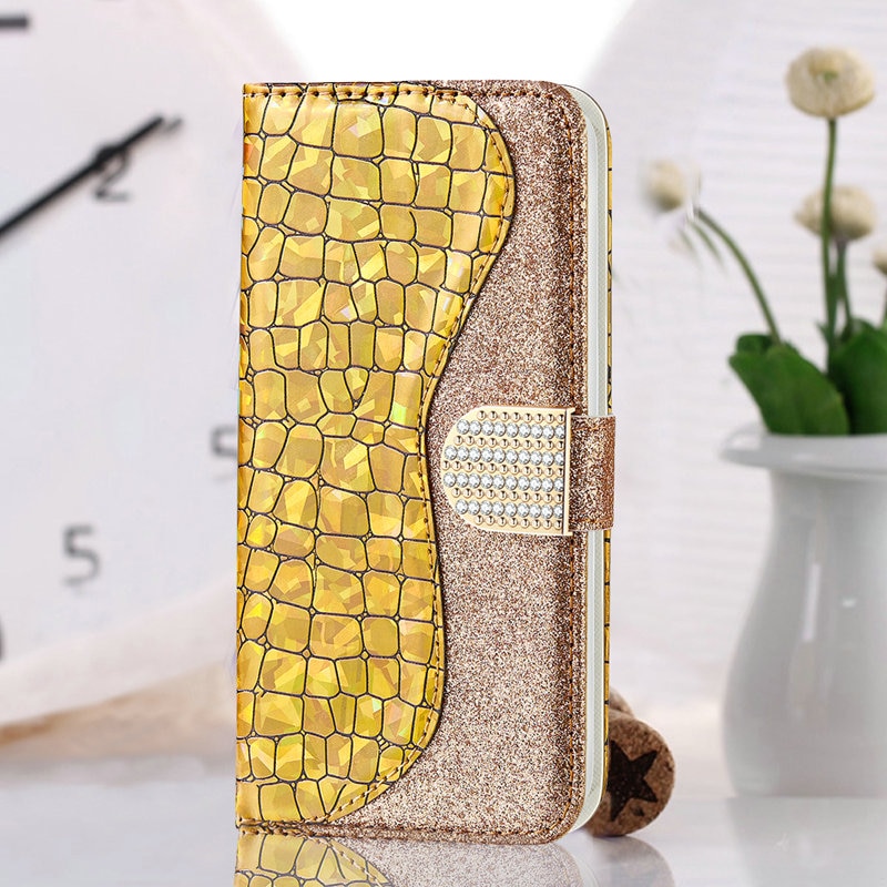 Bling Wallet for Coque Samsung A50 Case S10 Samsung A70 Case S9Plus Note 10 for Samsung Galaxy A40 S9 Plus J4 J6 2018 A7 A30 A10