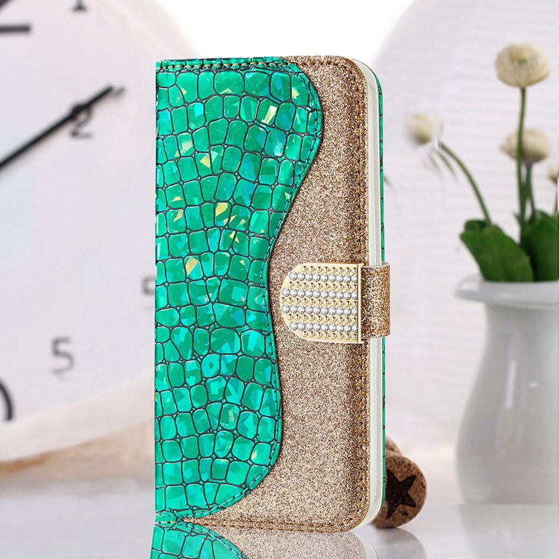 Bling Wallet for Coque Samsung A50 Case S10 Samsung A70 Case S9Plus Note 10 for Samsung Galaxy A40 S9 Plus J4 J6 2018 A7 A30 A10